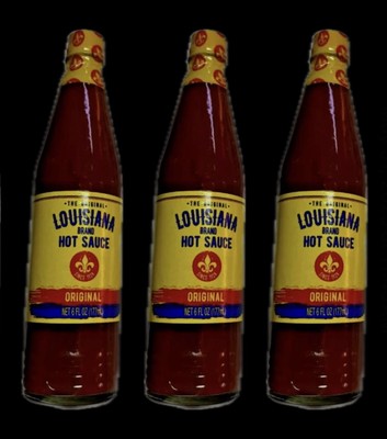 Three Bottles 6oz Pepper Blend Cajun Louisiana Brand Hot Sauce Original Flavor