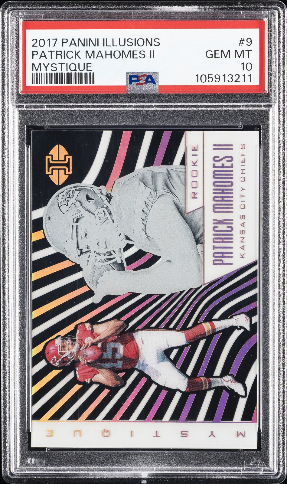 2017 PANINI ILLUSIONS MYSTIQUE #9 PATRICK MAHOMES II PSA 10