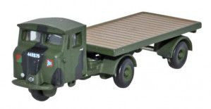 Oxford Diecast NMH017 Scammell Mechanical Horse Flatbed Trailer RASC N Gauge