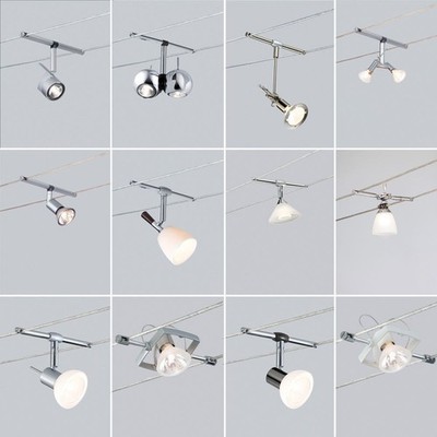 Paulmann Halogen Seil Spot 12V Seilsystem 160mm Seilabstand GU5,3 GU4 G4