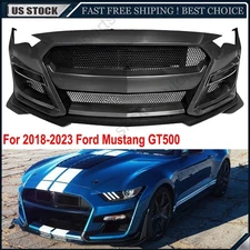 For 2018-2023 Ford Mustang GT500 Style Front Bumper Kit Conversion Replacement