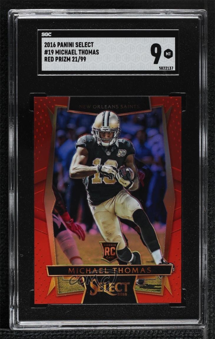 2016 Panini Select Concourse Red Prizm 21/99 Michael Thomas #19 SGC 9 MINT h8k