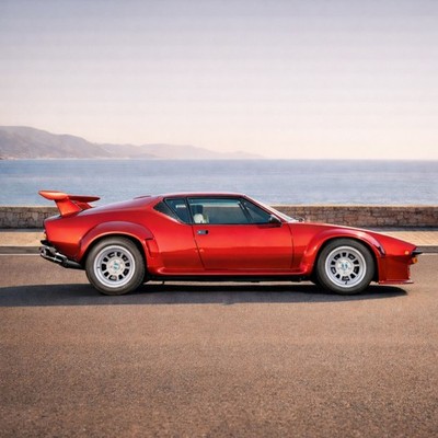 De Tomaso Pantera GT5 Poster 1980er Italian Supercar Side Profile Wall Art Print