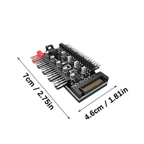 2Pcs PWM Fan Expander 10 Port PWM Cooling Fan Adapter For Motherboard - Afbeelding 8 van 10