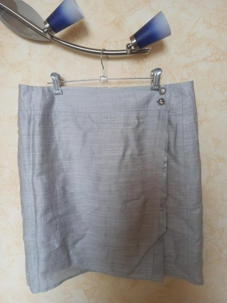 Women Gerry Weber Skirt Grey Linen 38 / M / 46