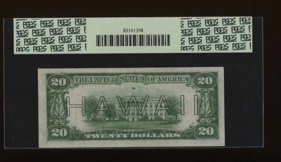 DBR 1934-A $20 FRN Hawaii late-finished back Fr. 2305 PCGS 40 Serial L86315864A - Image 2 of 2