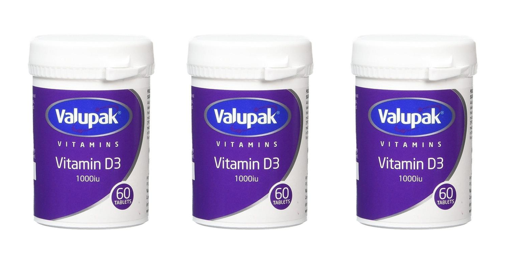 Valupak Vitamin D3 - 180 Tablets (3 Packs)