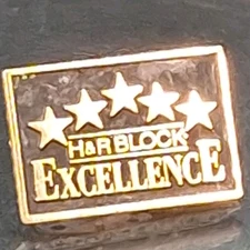 H&R Block Excellence Employee Award Pin Nationwide Tax Preparation Company