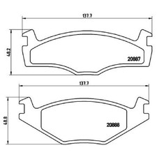 Brembo Bremsbelag-Satz Bremsklötze vorne 448255 P85005 20887 20888