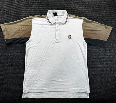 Balle De Match Polo Shirt Mens Large White Brownie Six Emblem Performance Tennis