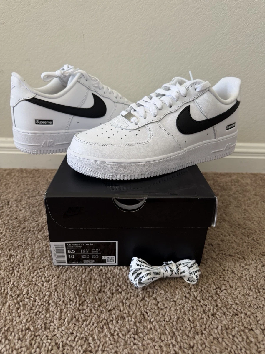 Nike Air Force 1 x Supreme Low Box Logo - White for Sale