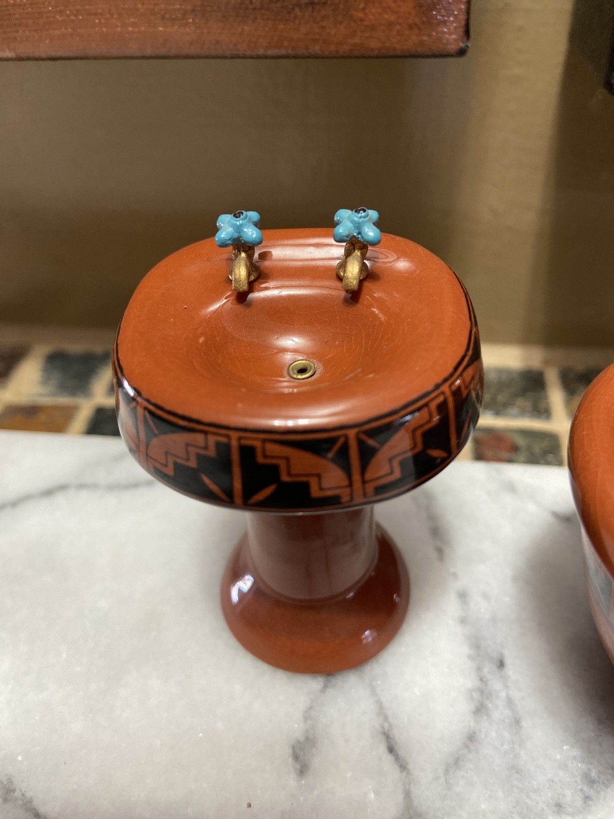 Dollhouse Furniture - SOUTHWEST BATHROOM SET - 1:12 Scale Miniatures Lot