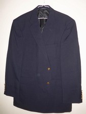BA268 MINT / NEW Brooks Brothers LIGHT CRISP WOOL Navy BLAZER- 43R - GOLD BTNS