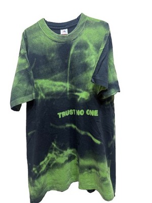 Vintage The X-Files Trust No One All Over Print AOP Desantis 90s T Shirt Size XL