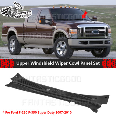 For Ford F-250 F-350 Super Duty 2007-2010 Upper Windshield Wiper Cowl Panel Set
