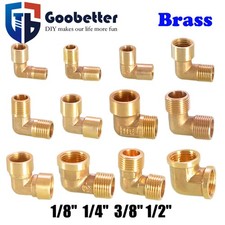 Brass BSP Male/Female Thread 90  Right Angle Elbow Coupler Fitting Adapter M-F
