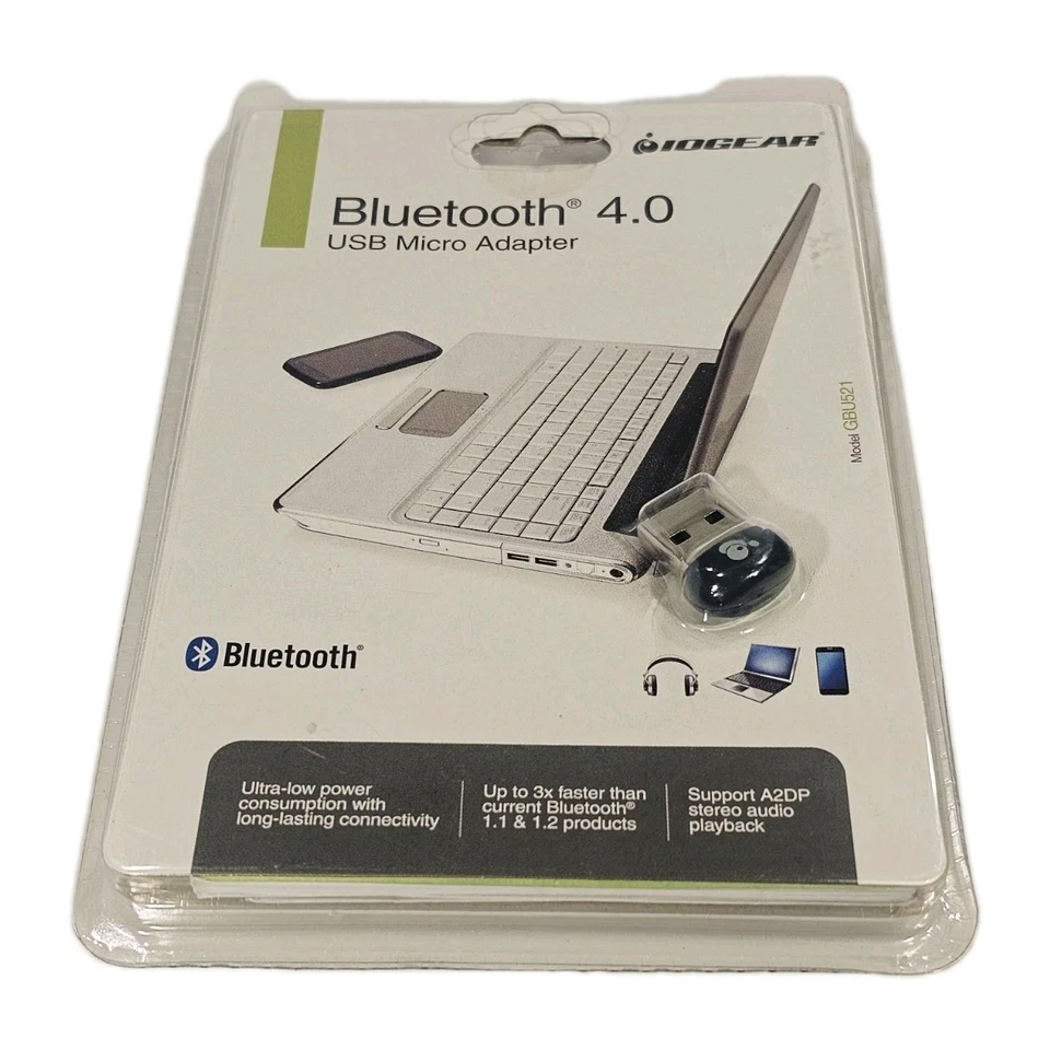 IOGEAR USB Bluetooth 4.0 Transmitter Micro Adapter GBU521 - Image 3 of 3