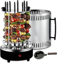 1200W Electric Rotating Vertical Rotisserie Grill with Pot & 8 Fork