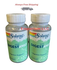 New - 2 Pack Solaray Super Digestaway Capsules, 90 Count each (180 Count Total)
