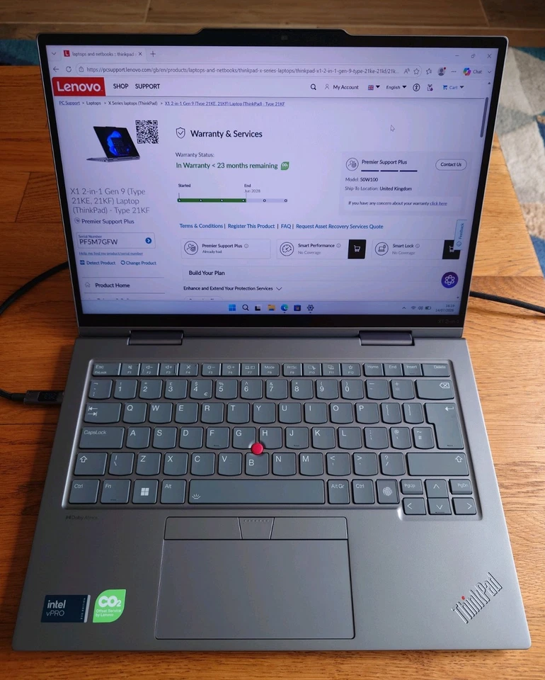 Lenovo ThinkPad X1 2-in-1 Gen 9 (21KF) 14" Ultra 5 135U 32GB 256GB SSD Win11 Pro - Image 1 of 4