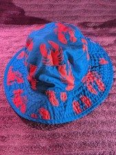 Gymboree Baby Reversible Sun Bucket Coastal Hat Lobster 3T 4T Navy  Red