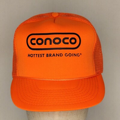 Conoco Hottest Brand Going Hunter Orange Trucker Snapbak Hat by Mohr's