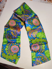 Vintage Scarf Cravat Neckerchief Colorful Paisley Luxurious Unbranded