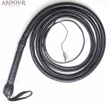 Genuine Kangaroo Hide Bull Whip 04 to 16 Feet, 16 Plaits Indiana Jones Bull Whip