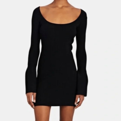 Alexis Terza Black Knit Back Tie Dress Women s Extra Small