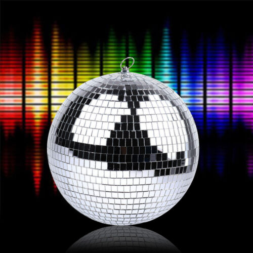 12" Mirror Glass Disco Ball Large DJ Dance Home Party Bands Club Stage Lighting - Picture 7 of 10