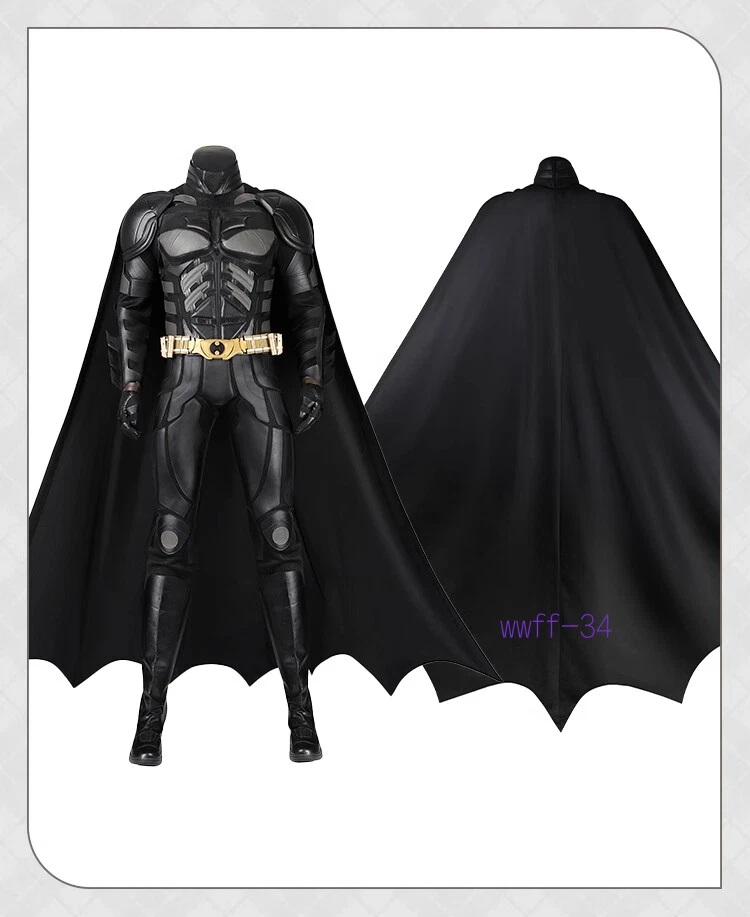 The Dark Knight Rises Batman Jumpsuit Outfit Cosplay Halloween Costume Suit Shoe - Image 3 of 4