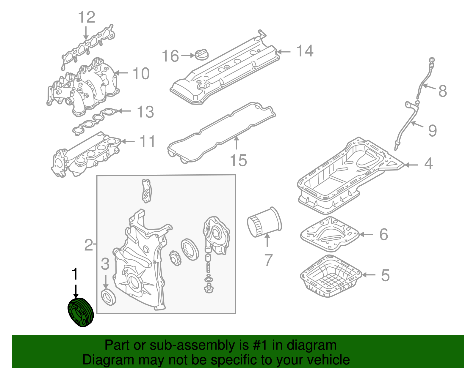 OEM Nissan Crankshaft Pulley Vibration Damper Harmonic Balancer (2.5L
