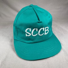 SCCB Hat Mens One Size Green Vintage Snapback Cap USA Made Embroidered
