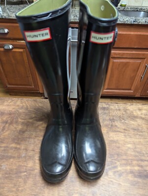 Hunter Original Tall Rain Boots for Women, Size US Black