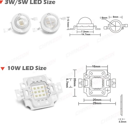 3W 5W 10W High Power Uv Cyan Smd Led Chip Light Bulb Ultraviolet Emitter Diodes - Picture 2 of 10