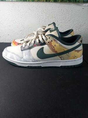 Size 8 - Nike Dunk Low SE‎ Sail Multi-Camo 2021 DH0957-100 Nike Dunk Low SE Sail Multi Camo White Vintage  main image 3