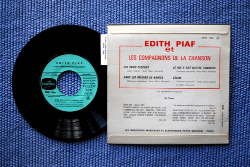 E. PIAF-LES COMPAÑONS DE LA CHANSON/EP COLUMBIA ESRF 1466 (Verse 2)/BIEM 1963(F) - Picture 2 of 2