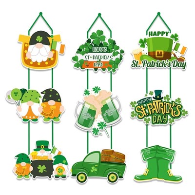 Easy To Install Clovers Door Hanger Indoor Outdoor Decoration Party Supplies