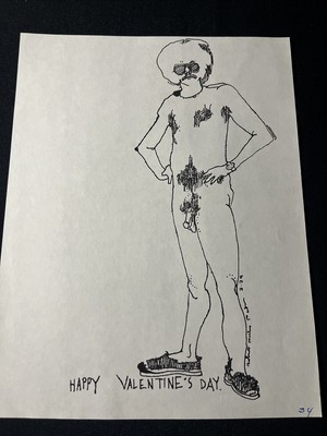 Robert Miles Parker LIMITED /100 PRINT 34 From AT HOME Valentines Day Nude Funny