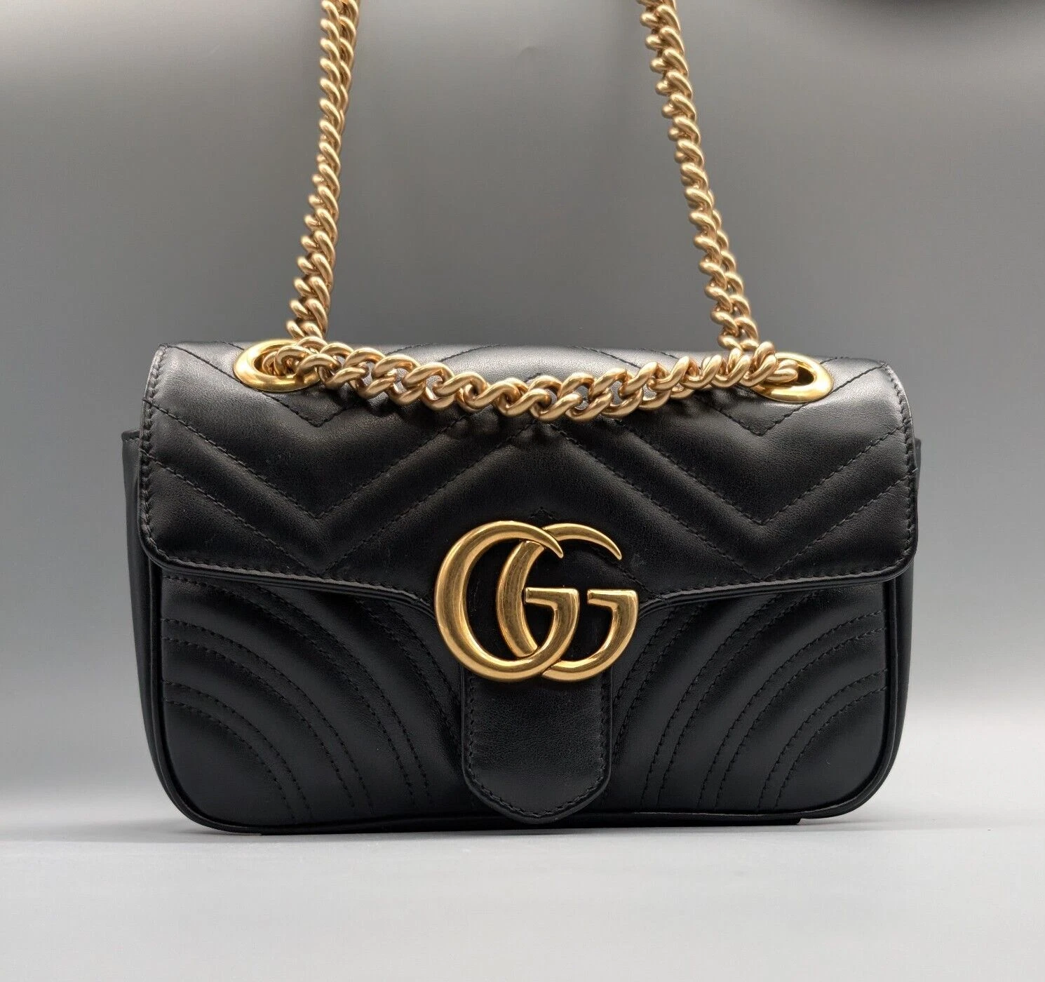 Mini sac à bandoulière GG Gucci Marmont noir sac à bandoulière sac #840