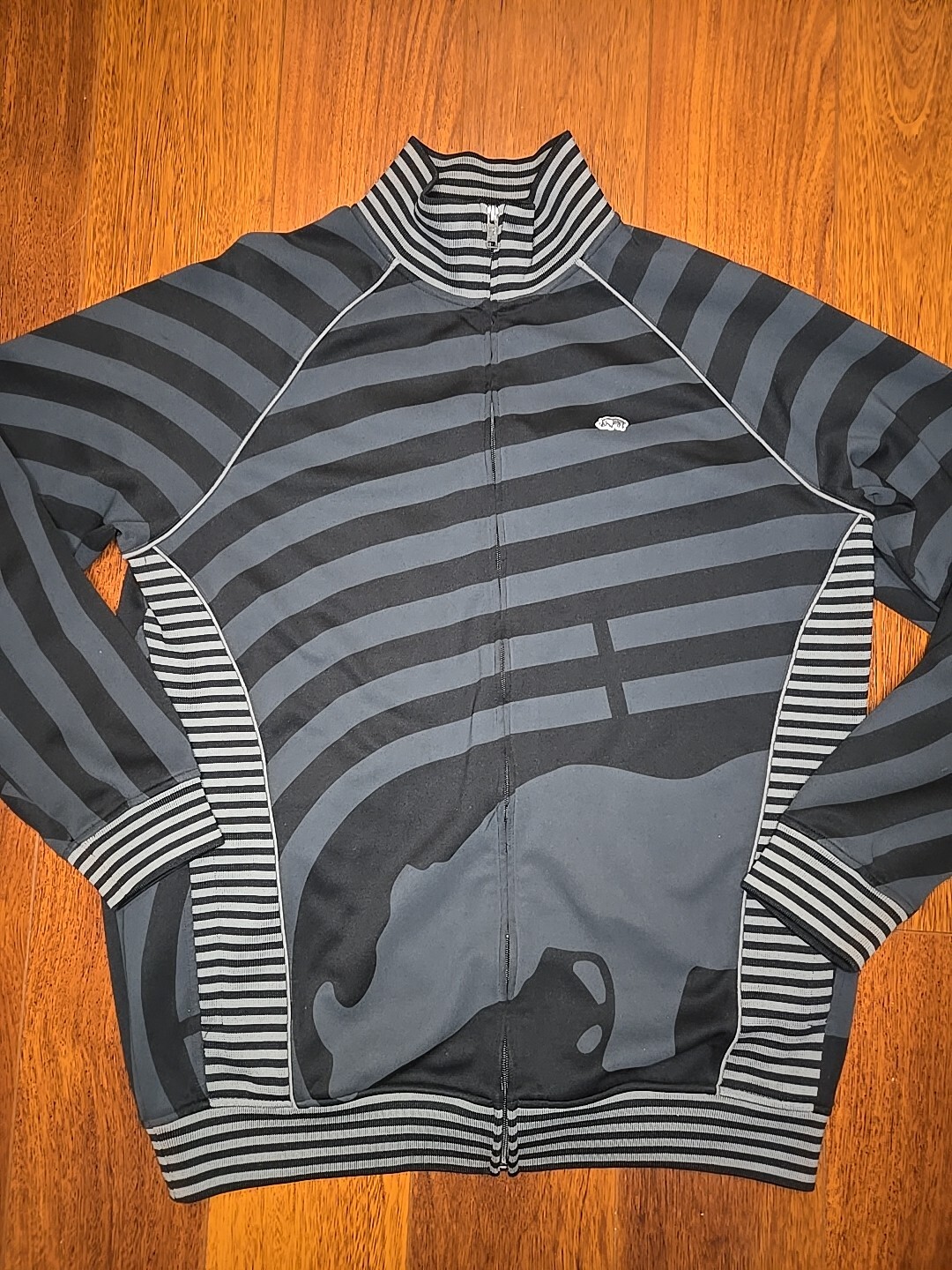 Y2K Ecko Unltd Track Jacket Full Zipper Sz-Large(mens) Mint Condition Black/Gray