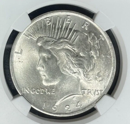 1924 PEACE SILVER DOLLAR~NGC MS 64 ~BEAUTIFUL COIN~ REF#08-001