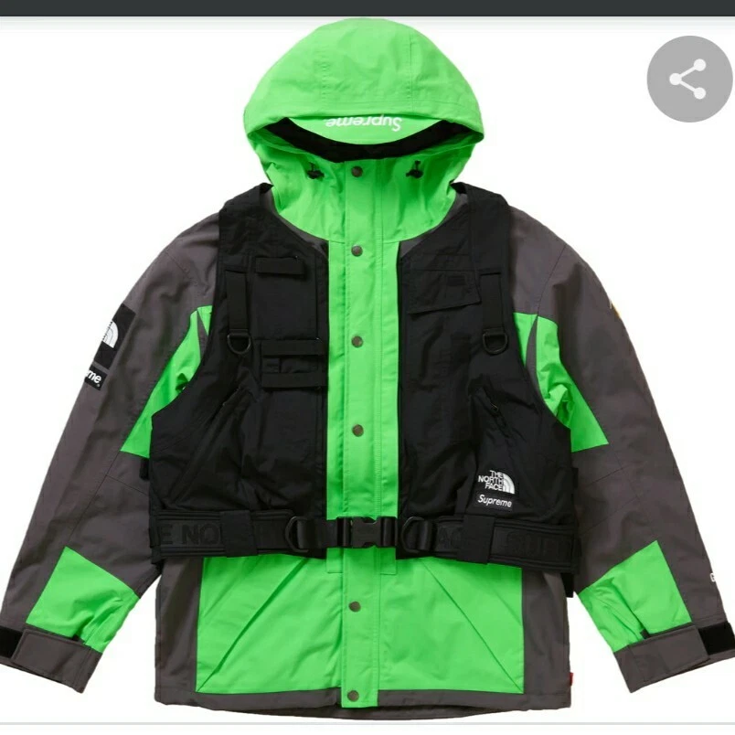Supreme The North Face RTG Jacket + Vest Bright Green Size Medium