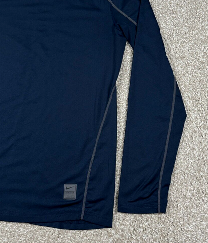 Nike Pro Shirt Herren Small Blau Dri-Fit Fitted Langarm Gym Active Stretch - Bild 4 von 12