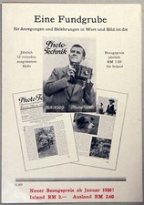 1929 ZEISS Ikon German Language Ad for their Photo-Technik Magazine