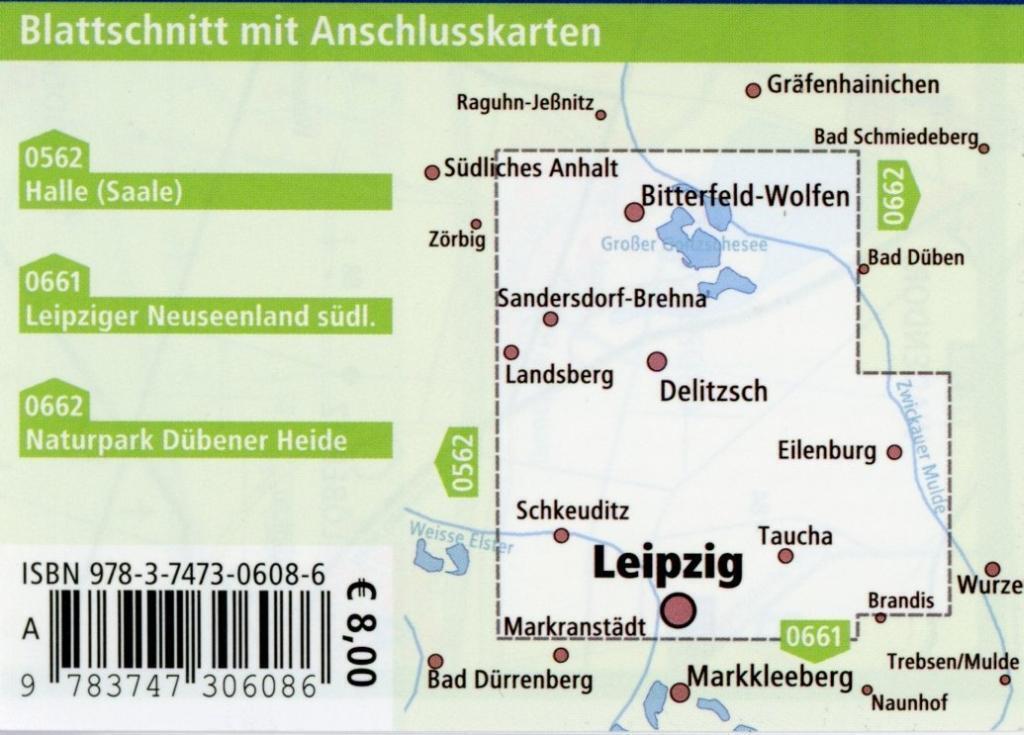 Thumbnail - Leipziger Neuseenland Nördlicher Teil 1:50 000 | (land-)karte |