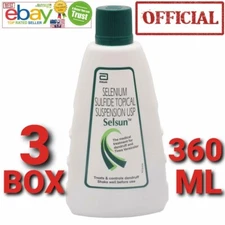 Selsun Shampoo OFFICIAL USA NEW Abbott 3 Box 360 ml Health Care Dandruff Fresh