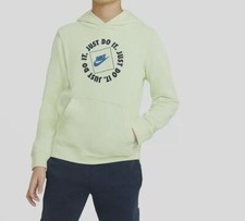 Nike Boys Green Jdi Sportswear Hoodie Size S