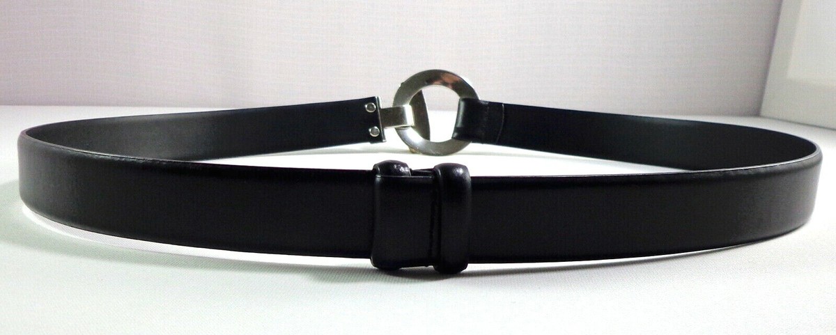 Womens Chicos Adjustable Slide Belt Black Leather Size S / M  display picture 2