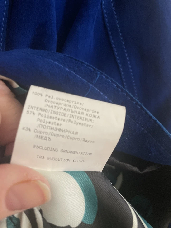 Trussardi, новый без ЯРЛЫКОВ, 100% кожаная юбка, Sz 44 Италии, США 8(M) - Изображение 3 из 3